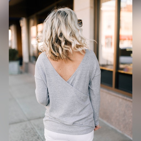 J. Crew Sweaters - J.Crew reversible V-back long-sleeve tunic or pullover sweater